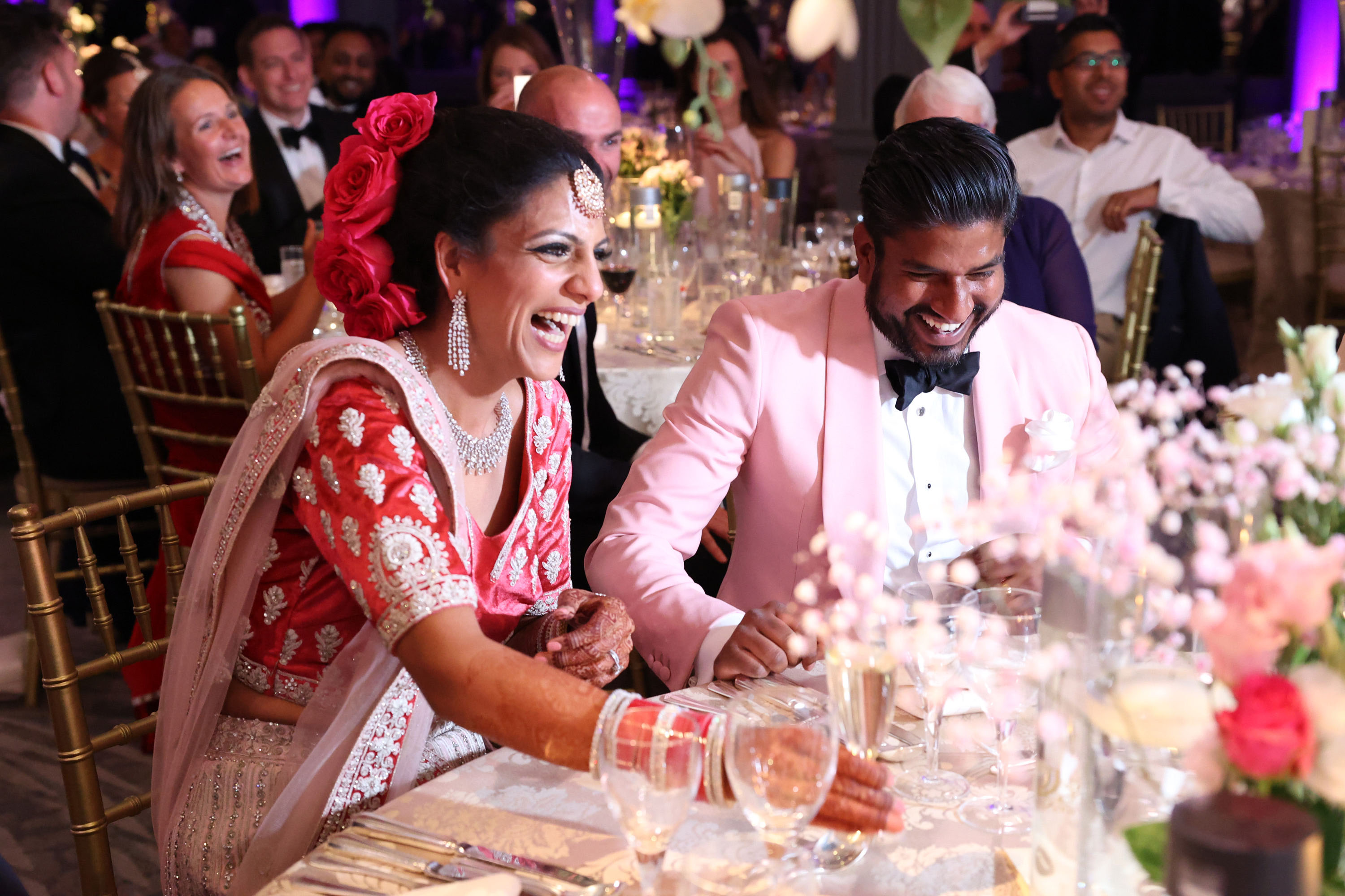 Wedding candid closeup moment